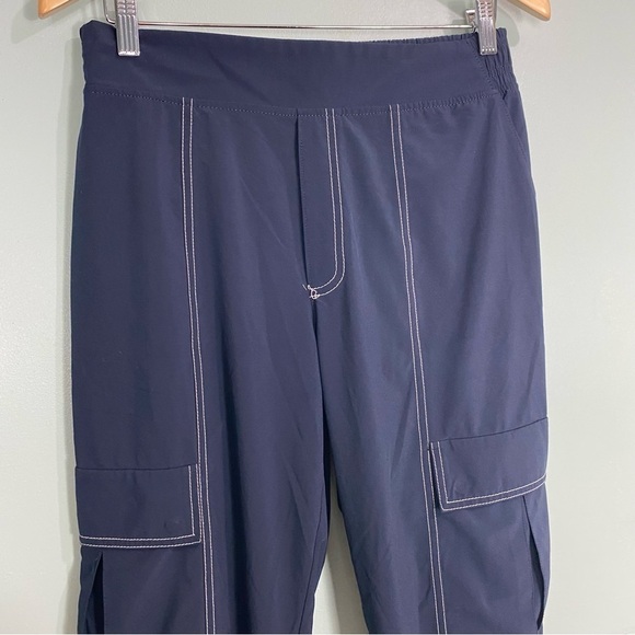 Athleta Chelsea Utility Jogger Blue Contrast Stitching Sz 4 530630 Cargo‎ - Picture 3 of 8